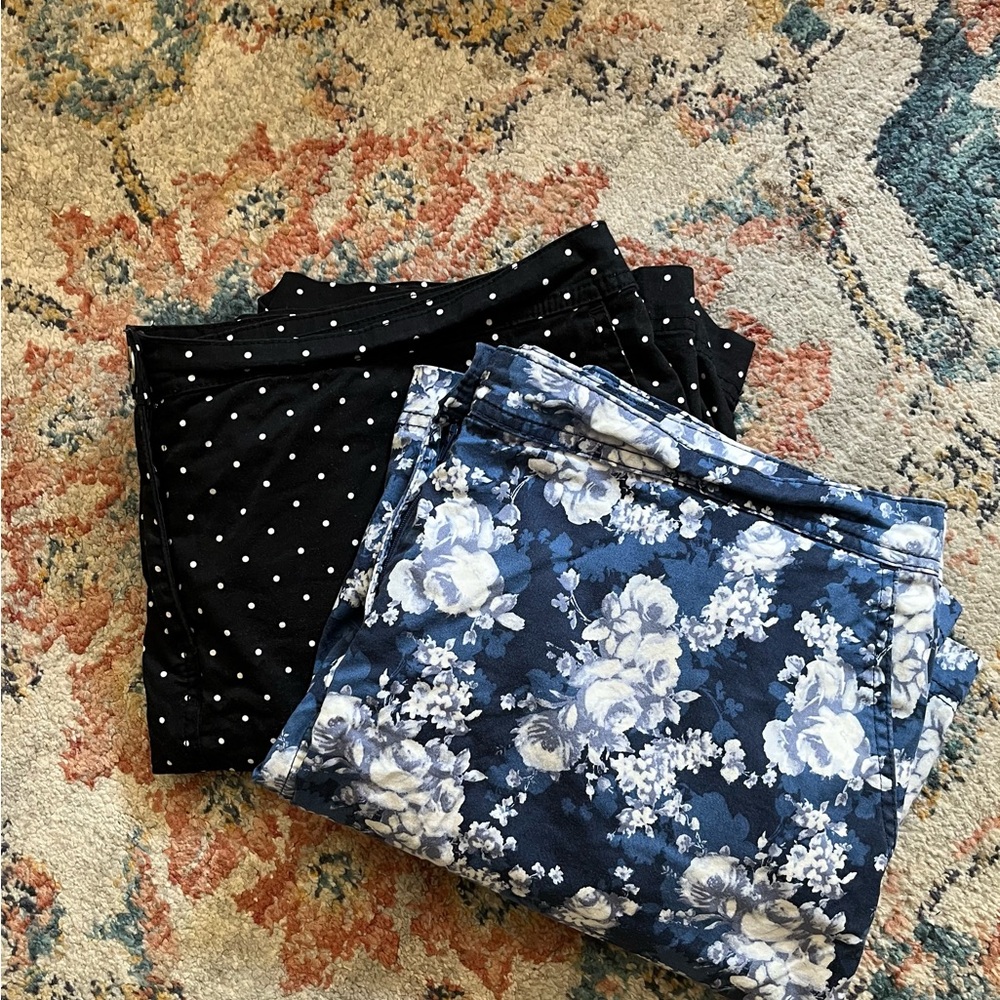 Karen Scott Skort Bundle! 1 Floral Skort & 1 Polka Dot Short, size 16 - Picture 7 of 8